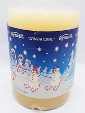 NOS 1999 Renuzit AromaSense Candy Cane pillar Candle Vintage Y2K NEW Peppermint 