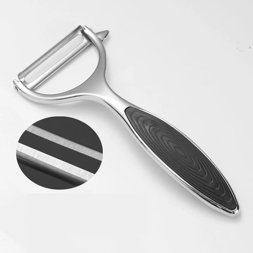 Stainless Steel Vegetable & Fruit Peeler Set - Non-Slip Handle Potato Peeler - Imagen 9 de 9