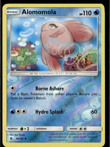 Alomomola 36/145 Reverse Holo Sun & Moon Guardians Rising