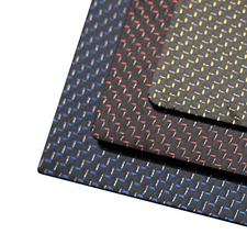 3K Metallic Red/Blue/Yellow Carbon Fiber Sheet  200x300 300x400 400x500x1-6mm