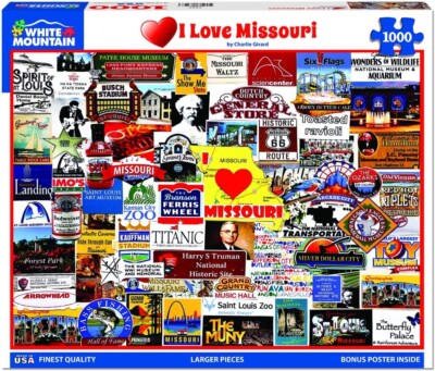 Weiß Mountain Puzzle I Love Missouri 1000 Teile Puzzle 760mm x 610mm