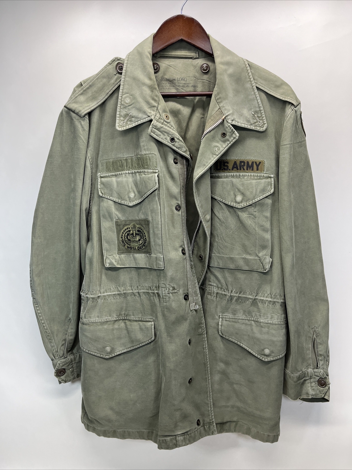 US Army M51 Field Jacket, 1950's, Medium /Long Korean War M-1951