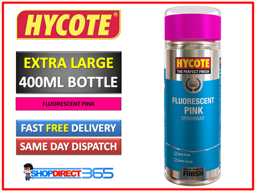 Hycote Fluorescent Bright Neon Spray Paint Aerosol Auto Car Hi Vis Metal Plastic - Picture 4 of 6