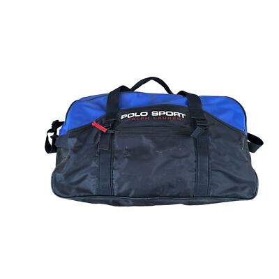 Polo Sport Ralph Lauren Spellout Blue Duffle Gym Bag | eBay