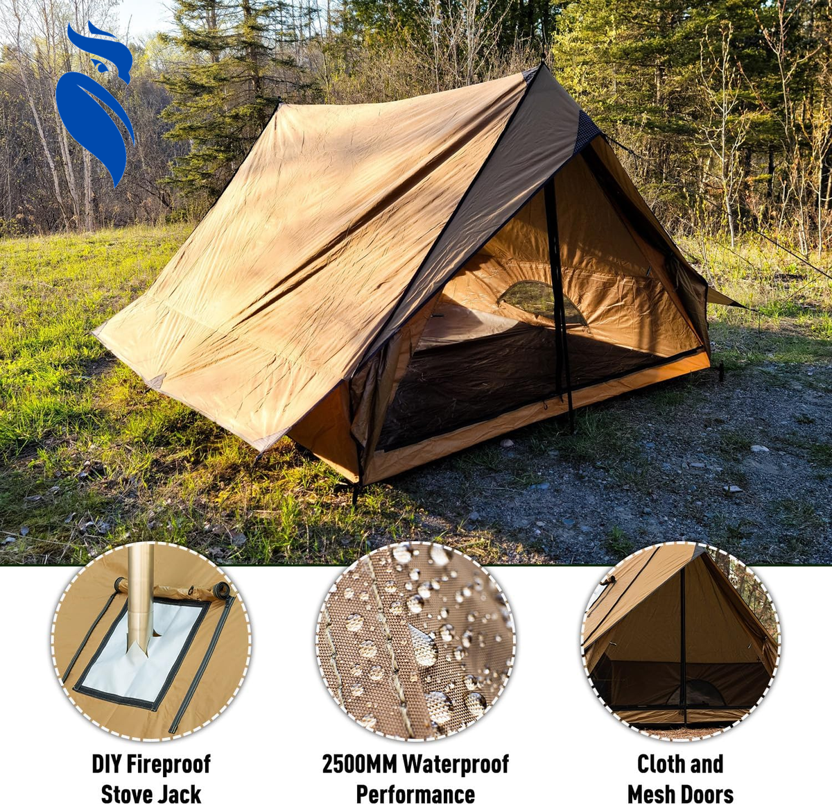 POMOLY Chalet 70 Pro Portable Cabin Tent & Stove Jack Two