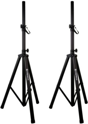 PRORECK Tripod Speaker Stands Pair for DJ PA Speaker System Adjustable Height