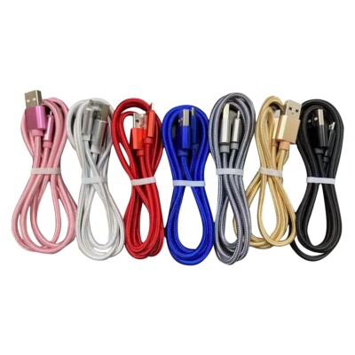 Braided Fast Charger Cable Heavy Duty USB lot Cord For iPhone 14 13 12 11 X XR 8