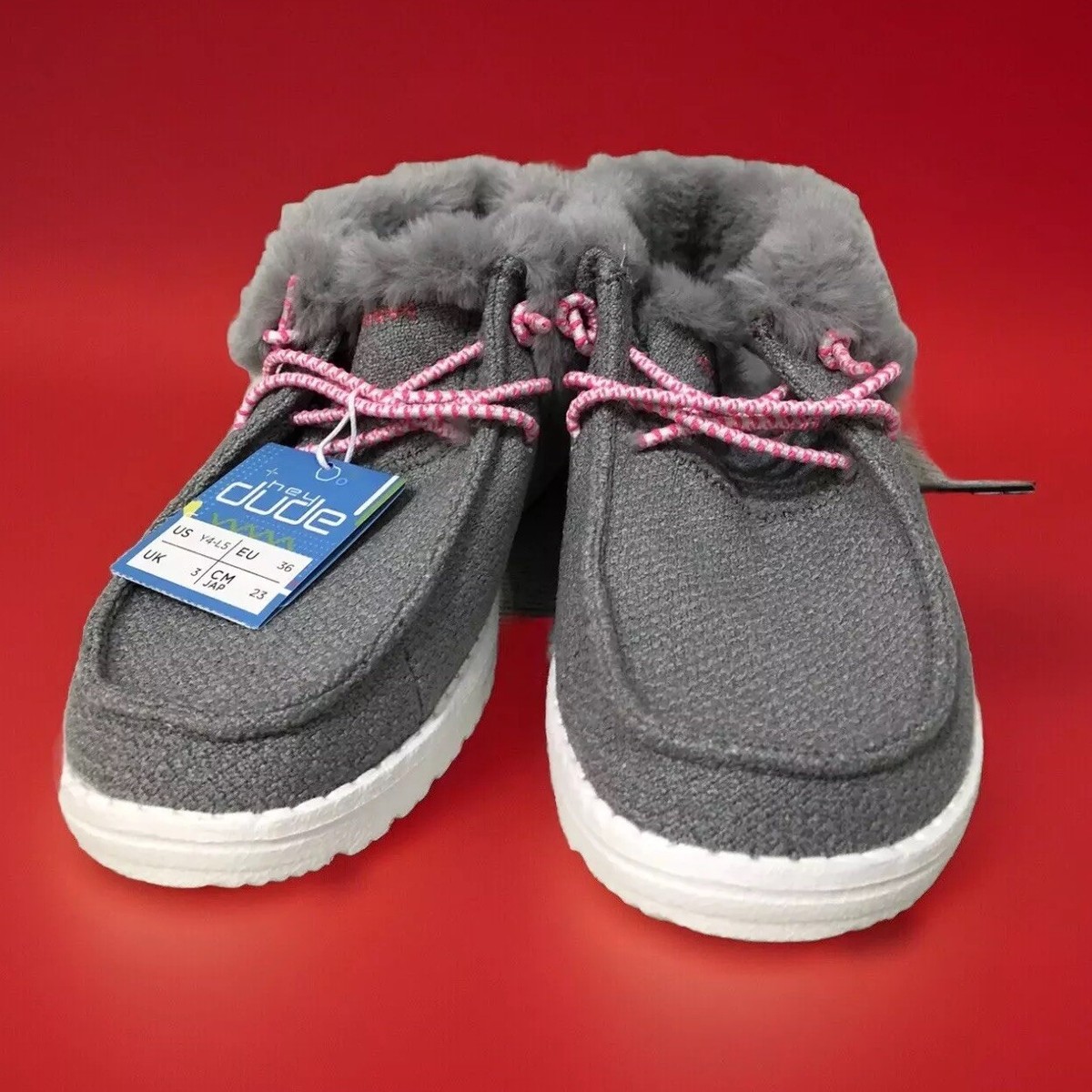 Hey Dude Britt Youth Boho Fluo Grey Shoes-  display picture 3
