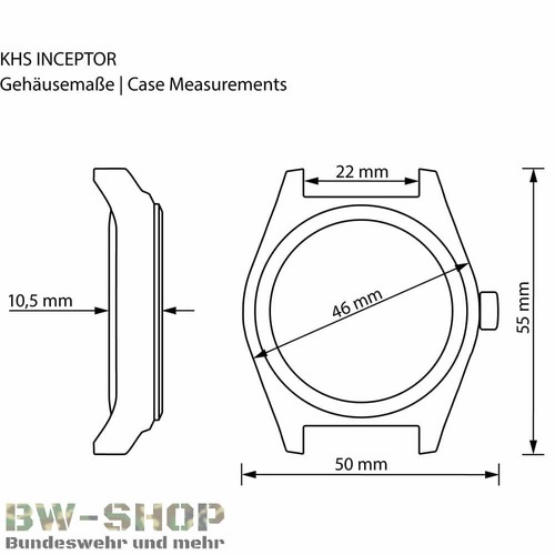 KHS INCEPTOR EINSATZUHR ANALOG MILITÄR BW ARMEE UHR US ARMY TACTICAL WATCH STEEL - Bild 2 von 7