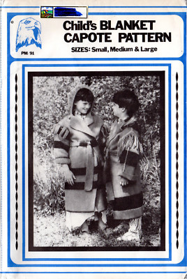 Child's Blanket Capote Calf-length Coat S-M-L Eagle's View