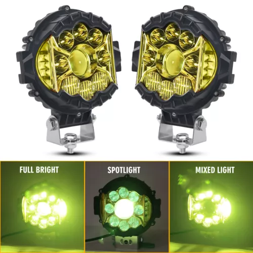 7'' inch LED Work Pods Light For Spot Flood Combo Fog Lamp Offroad Driving Amber - Picture 11 of 14