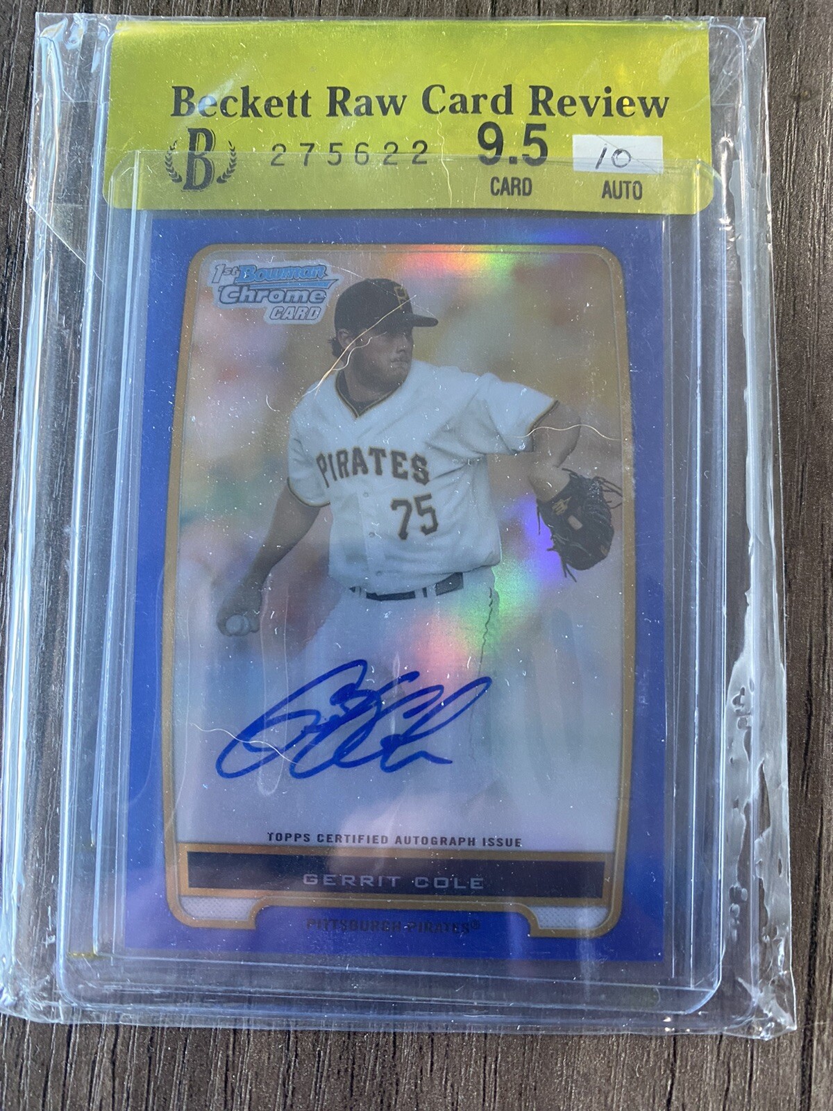 2012 1st Bowman Chrome Auto Gerrit Cole BCP86 #/150 Graded BRCR 9.5/10