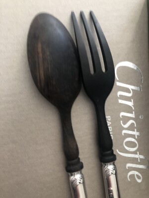 Christofle Marly – Fourchette Et Cuillère à Viande Argentées, Neuf Sous Blister