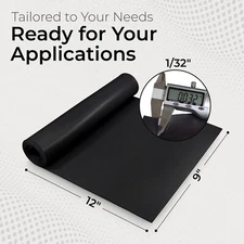 Thin Silicone Sheet 60A 1/32 x 9 x 12 Rubber Mat Made in USA Gasket Material