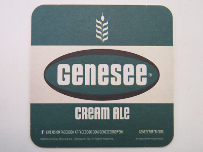 BEER Bar COASTER ~ GENESEE Cream Ale ~ Rochester, New York ~ Something Different