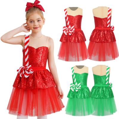 Kids Girls Christmas Striped Dance Dress Sequin Bowknot Tulle Tutu Skirt Dresses | eBay Kids Girls Christmas Striped Dance Dress Sequin Bowknot Tulle Tutu Skirt Dresses | eBay