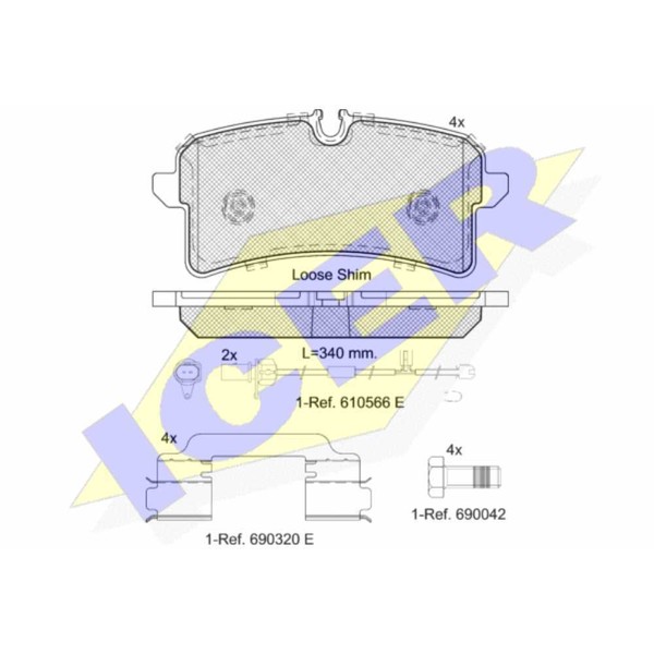 Icer BremsbeläGe Bremsbelegsatz Hinten FüR Audi A6 Allroad Bentley Mulsanne-image