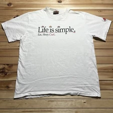 Vintage 90s Life Is Simple - Eat - Sleep - Curl -Canada Sportswear Shirt Size XL