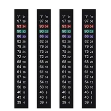 4 Pcs Fish Tank Thermometer Sticker Aquarium Temperature Strip Sticker