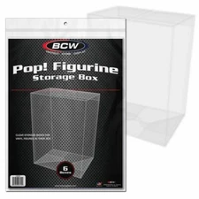 (6-Pack) BCW Pop! Figurine Storage Boxes - Clear Storage Box For Vinyl Funko