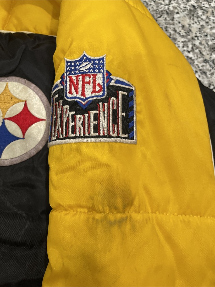 Vintage Pro Player Pittsburgh Steelers Full Zip Winter Jacket L