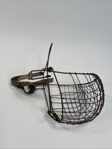 VTG Equestrian Tack Grazing Muzzle Wire Horse Nose Basket Rustic Western Decor