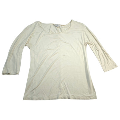 Max Mara Off White Classic Clingy Light Weight Shirt Women Size M