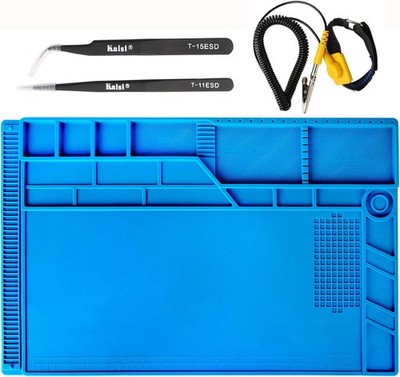 Kaisi S-180 Large Silicone Soldering Mat Magnetic Repair Work Mat, Heat Resis...
