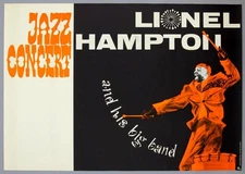 LIONEL HAMPTON – rare vintage original Germany 1961 jazz concert poster *MEYER*