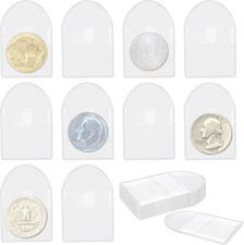 200 Pack Single Pocket Coin Sleeves, 2X2 Inch Clear Plastic Coin Protector Holde