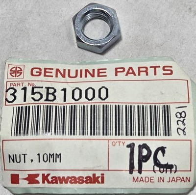 1 NOS Kawasaki A1 A7 C2SS H1 H2 W1 W2 F12MX F6 F3 F4 NEW 10mm Nut OEM 315B1000