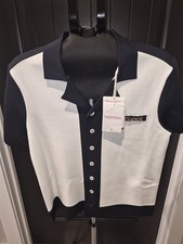 Valentino Garavani Men's VLogo Chain Bicolor Polo Shirt Size M