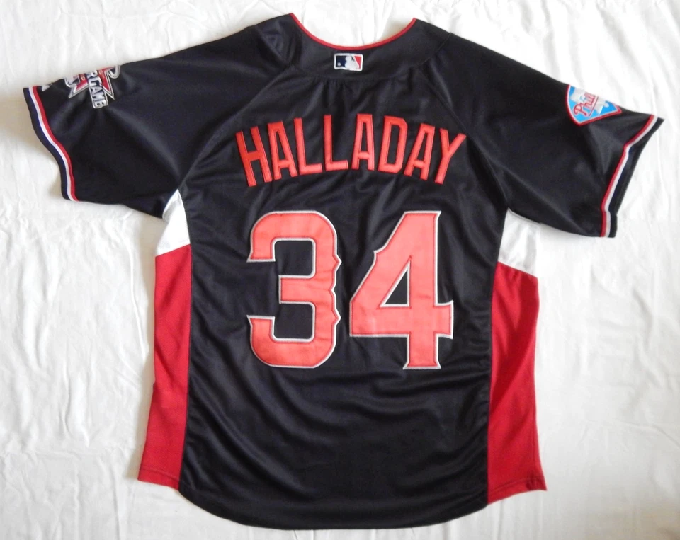 Roy Halladay #34 Phillies Majestic 2010 Angels All-Star Stitched Jersey SZ MEN L - Image 2 of 4
