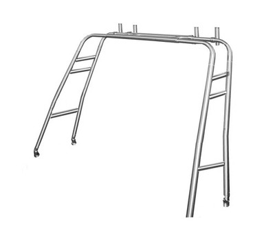 Dolphin 74in Height Anodized Fishing Tower Universal Radar Arch +4 Rod Holders