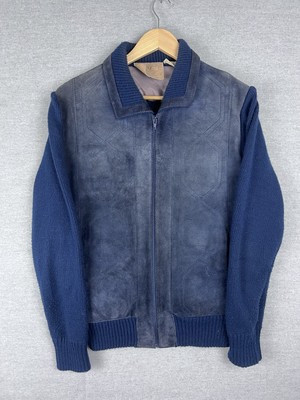 Landmark Contemporary Collection Men s Jacket Navy Suede Size L