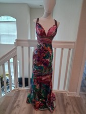 Vintage Y2K Abstract Beaded David's Bridal Dress Size 1/2