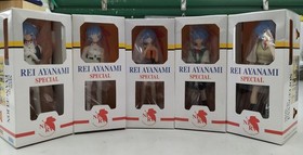 Neon Genesis Evangelion Figure Set of Five Model Ayanami Rei Special Prize (SEGA