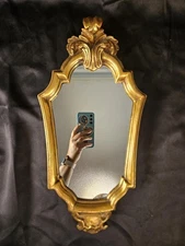 Vtg Romanesque Original Gilded Baroque Rococo Mirror