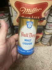Bulldog Malt Liquor Flat Top Beer Can Grace Bros Brew Co  Santa Rosa ca Stout