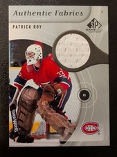 2005-06 SP Games Used Authentic Fabrics Jersey Patrick Roy Canadiens WHITE AF-PR
