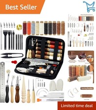 Leather Working Tools Kit for Beginners Leather Crafting Supplies Set for DIY...