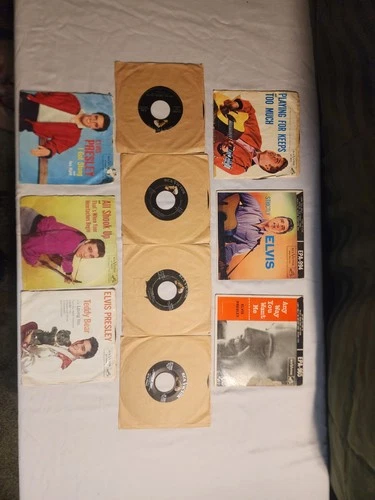 ELVIS PRESLEY  LOT OF 10 RCA 45 RPM RECORDS COLLECTION Good Condition