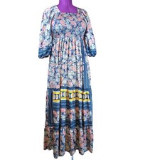 Me 2 Magic Anthropologie Patchwork Dress Size M Pasiley Cottagecore Grannycore