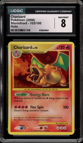 Pokemon Charizard Stormfront Holo Secret Rare #103 CGC 8