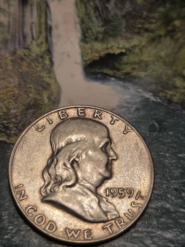 1959 "D" Franklin Silver Half Dollar vf