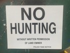Lot of 2 Signs Private Property & No Hunting  Newport VT Area M. H. Dunn C. 1970 — photo 2