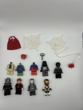 Lot of Lego Marvel and DC Minifigures & Accessories (Green Goblin, Spider-man)
