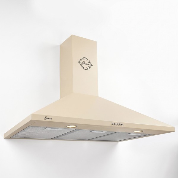 Gurari GCH C 147 BG 9 N+Umluft, Dunstabzugshaube 90 Cm 1000M³/H Wandhaube Creme-image