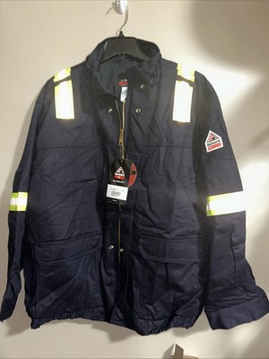 Bulwark FR Flame Resistant Reflective Water Resistant Work Jacket Safety   New