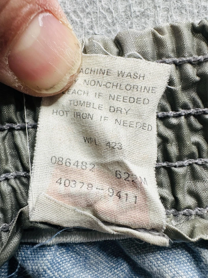 Винтажные спортивные джинсы Levis брюки для мальчиков 14 синяя кислотная стирка грузовая молния бегун 90-е - Изображение 3 из 4